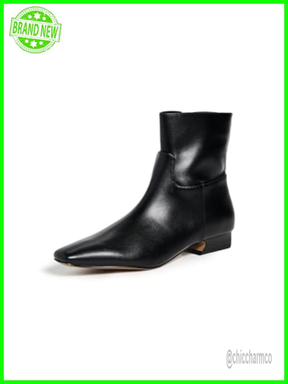 Free People Easy Does It Vegan Ankle Boots Faux Leather Stacked Heel Booties